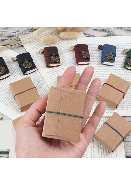 Açık Yeşil 32 Sayfa Ultra Küçük Mini El Kitabı Dizüstü Sevimli Değiştirilebilir Gevşek Yaprak Tether El Hesabı Not Defteri Pad Kawaii Kırtasiye (Yurt Dışından)
