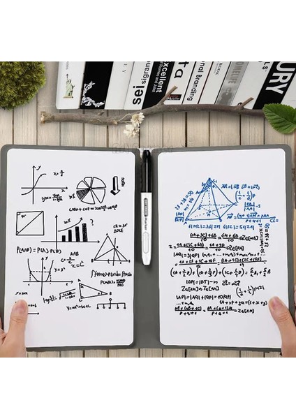 Siyah A5 Yeniden Kullanılabilir Beyaz Tahta Dizüstü Deri Not Ücretsiz Beyaz Tahta Kalem Silme Bezi Haftalık Planlayıcısı Taşınabilir Şık Ofis Defterleri (Yurt Dışından)