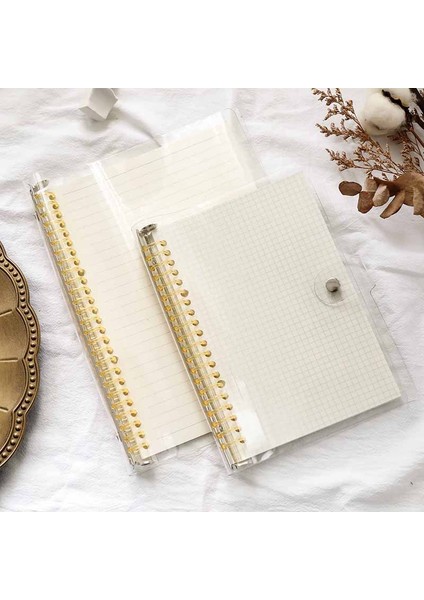 Kuşak B5 B5 A5 Şeffaf Pvc Yumuşak Gevşek Yaprak Görünümlü 20 Delik Renkli Plastik Klip Metal Klip El Defter Çıkarılabilir Kapak Kırtasiye (Yurt Dışından) indirimleri