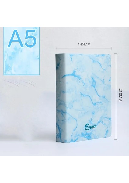 Mavi Taş Deseni Boş Büyük Süper Kalın 720 Sayfa Çizgili Defter B6/a5 Günlük Defter Yaşam Kayıtları 1-2 Yıl Için En Iyi Yazma Anti-Basınçlı Kitap Defter (Yurt Dışından)