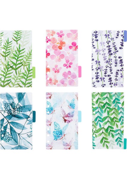 Stil 3 A6 5 Adet/takım A5/a6 6 Delik Planlayıcısı Renk Dizini Defter Sayfaları Sayfaları Sayfalama Ayırıcılar Kategori Sayfaları Plastik Kabuk Halka Bağlayıcı (Yurt Dışından)