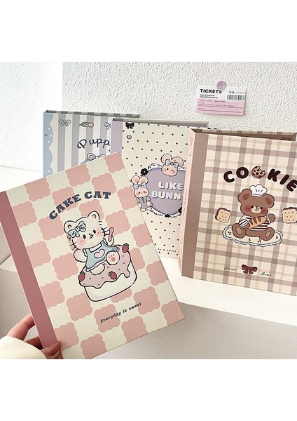 Tavşan Gibi A5 Kawaii Bisküvi Ayı Bağlayıcı Kpop Idol Fotoğraf Kartı Albümü Toz Kapağı ile Kitap Toplamak Dıy Fotoğraf Kartları Organizatör Dergisi Kapağı (Yurt Dışından) modelleri
