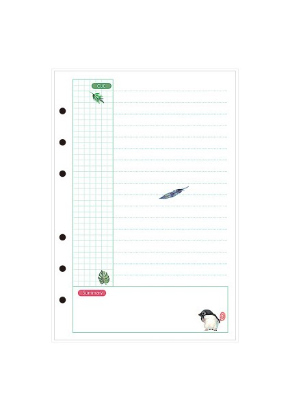 Cornell A5 45 Sayfa Kawaii A5 A6 A7 Gevşek Yaprak Defter Kağıdı Dolum Spiral Ciltleyici Dizin Iç Sayfalar Aylık Haftalık Günlük Planlayıcı Gündem (Yurt Dışından)