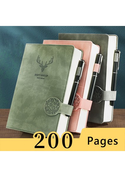 Mavi A4 A5 A4 A5 Günlük Defteri 200 Sayfa Retro Planlayıcısı Ofis Çalışması Iş Not Defteri Yumuşak Deri Günlüğü Not Defteri Okul Malzemeleri Kırtasiye (Yurt Dışından)