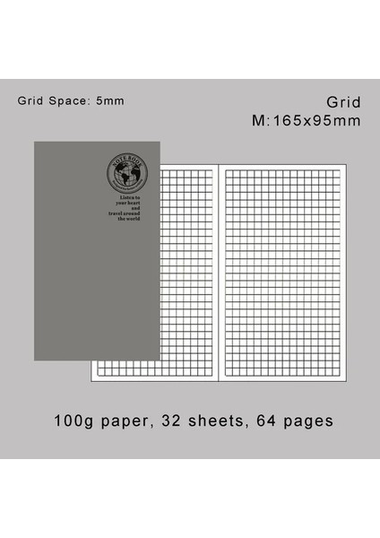 M Izgara Retro Folyo Altın Kapak Gezginler Dizüstü Midori Defter ve Günlük Ekleme Dolum Standart Pasaport Için Dolum Dolgu Kağıdı (Yurt Dışından)