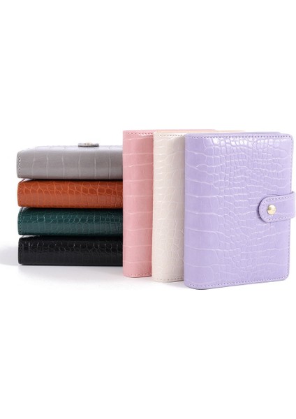 Boş A7 A7 Timsah Rengi 6 Telli Pu Klipsli Defter Deri Gevşek Yaprak Defter Kapağı Defterler Dergisi Kırtasiye (Yurt Dışından)