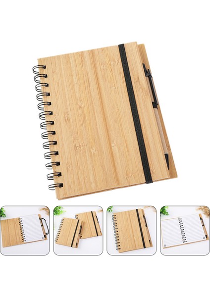 Gösterildiği Gibi Ahşap Tahıl Not Defteri Konu Not Defterleri Çalışma Defteri Yazma Defter Günlüğü A5 Bambu Defter Aylık Planlayıcı Kitap Defter Çalışması (Yurt Dışından)