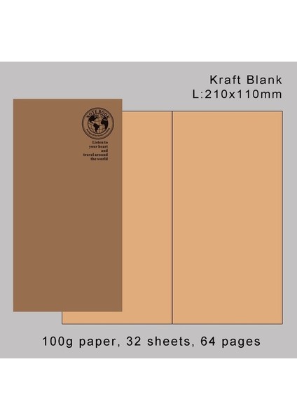 L Boş Retro Folyo Altın Kapak Gezginler Dizüstü Midori Defter ve Günlük Ekleme Dolum Standart Pasaport Için Dolum Dolgu Kağıdı (Yurt Dışından)