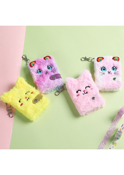 OSS25215GR Sevimli Kedi Peluş Dizüstü Kızlar Için Kawaii Kolye Anahtarlık Tüylü Kediler Dizüstü Günlük Planlayıcısı Günlük Kitap Not Defteri Kırtasiye (Yurt Dışından) fırsatları