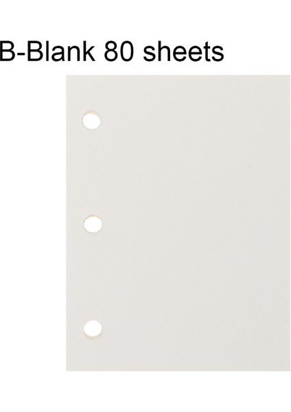 B-Boş 80 Sayfa 3 Delik Mini Pvc Gevşek Yaprak Defter Kapağı Şeffaf Cep Küçük Günlük Gezgin Günlüğü Sevimli Dıy Planlayıcı Seti Okul Malzemeleri (Yurt Dışından)