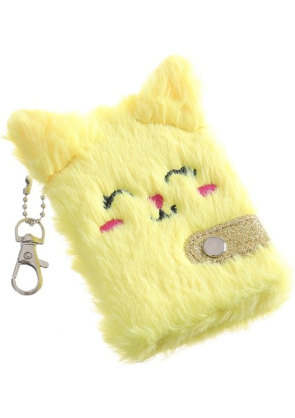 A Gösterisi Olarak Kızlar Için Kawaii Dizüstü Kırtasiye Hediye Küçük Peluş Dergisi Günlüğü Not Defteri Boş Iç Kağıtlar Eskiz Defteri Anahtarlık ile Protable (Yurt Dışından)