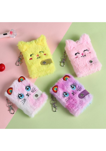 A Gösterisi Olarak Kızlar Için Kawaii Dizüstü Kırtasiye Hediye Küçük Peluş Dergisi Günlüğü Not Defteri Boş Iç Kağıtlar Eskiz Defteri Anahtarlık ile Protable (Yurt Dışından) modelleri