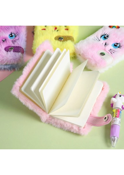 A Gösterisi Olarak Kızlar Için Kawaii Dizüstü Kırtasiye Hediye Küçük Peluş Dergisi Günlüğü Not Defteri Boş Iç Kağıtlar Eskiz Defteri Anahtarlık ile Protable (Yurt Dışından) indirimleri