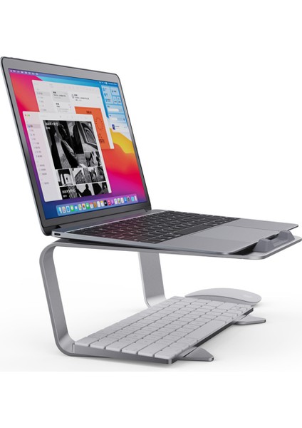 Gümüş Çift Katmanlı Alüminyum Dizüstü Standı Macbook Pro iPad Hava Bilgisayar Tablet Yükseltici Braketi Için Taşınabilir Dizüstü Destek Tutucu (Yurt Dışından) fiyatları