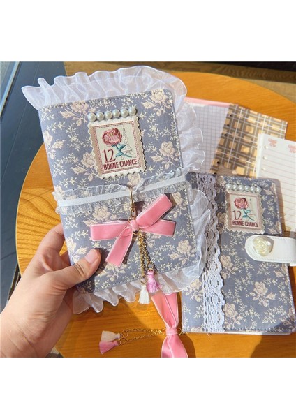 Manyetik Düğme A6 Kawaii Gevşek Yaprak A6/a5 Retro Dantel Bağlayıcı Defter Dergisi Gündem Planlayıcısı 6 Delik Günlüğü Okul Sevimli Kırtasiye Not Defteri (Yurt Dışından) fiyatları