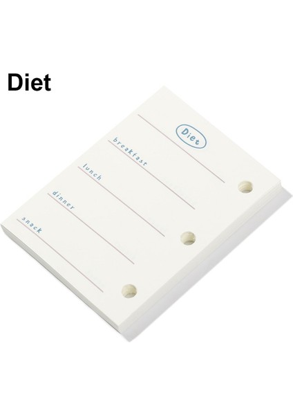C-Diet 60 Sayfa 3 Delik Mini Pvc Gevşek Yaprak Defter Kapağı Dergisi Gezgin Taşınabilir Dizüstü Gevşek Yaprak Bağlayıcı Kitap Klipsi Dolum Iç Sayfalar (Yurt Dışından)