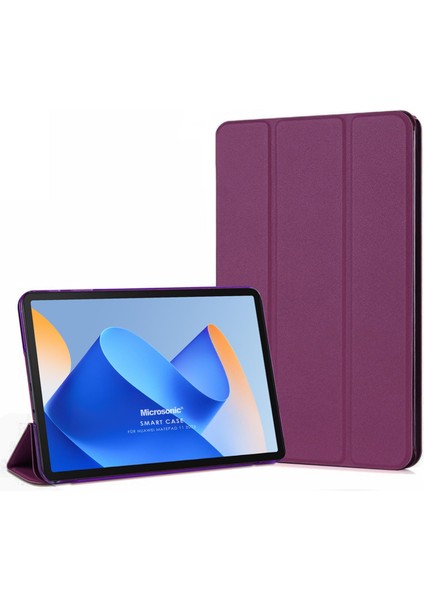 Huawei Matepad 11.5 Kılıf Slim Translucent Back Smart Cover Mor