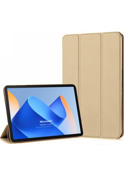 Huawei Matepad 11.5 Kılıf Slim Translucent Back Smart Cover Gold