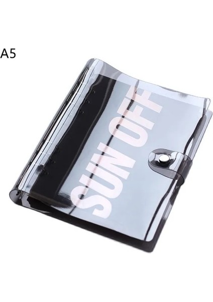 Siyah A5 2023 45 Sayfa Kawaii A5 A6 Gevşek Yaprak Defter Kağıdı Dolum Spiral Bağlayıcı Dizin Iç Sayfalar Aylık Haftalık Günlük Planlayıcı Gündem (Yurt Dışından)