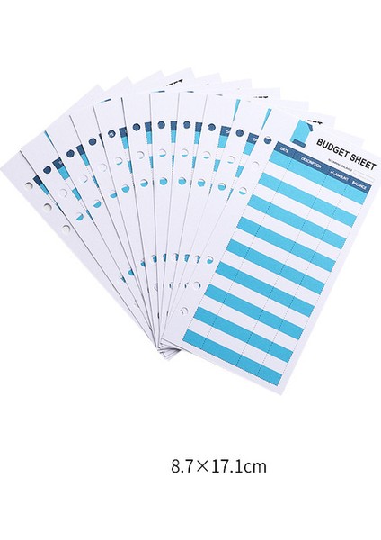 Mavi Set 12 Adet 12 Adet A6 Bütçe Planlayıcısı Gevşek Yaprak Defter Dolgu Kağıdı Için Iç Sayfa 6 Delik Bağlayıcı Finansal Yönetim Bütçe Tasarrufu Para (Yurt Dışından)
