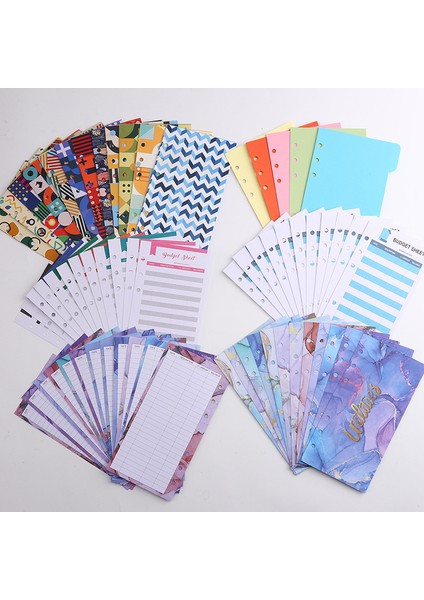 Mavi Set 12 Adet 12 Adet A6 Bütçe Planlayıcısı Gevşek Yaprak Defter Dolgu Kağıdı Için Iç Sayfa 6 Delik Bağlayıcı Finansal Yönetim Bütçe Tasarrufu Para (Yurt Dışından)