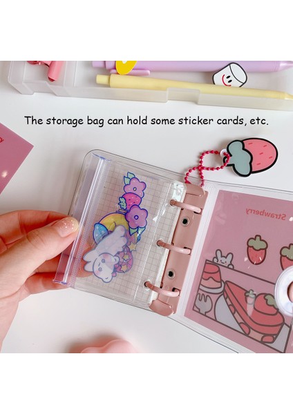 Istek Listesi 120 Sayfa Mini Sevimli Şeffaf Mini Gevşek Yapraklı Defter Yaratıcı Taşınabilir Cep El Kitabı 3 Telli Klasör Kawaii Okul Malzemeleri Kırtasiye (Yurt Dışından)