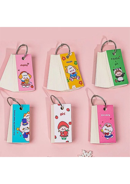 Kızlar Rastgele 1 Pc Sevimli Karikatür Bobin Mini Gevşek Yaprak Defter Planlayıcısı Taşınabilir Ciltleme Bloknot Kawaii Okul Ofis Malzemeleri Kırtasiye (Yurt Dışından) modelleri