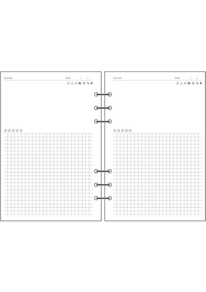 7 Okuma Notları Reco A6 Aylık/haftalık/günlük Spiral A6 A5 A7 B5 A4 Halkalı Defter Günlük Kağıdı, Filofax Düzenleyici Dolgu (Yurt Dışından)