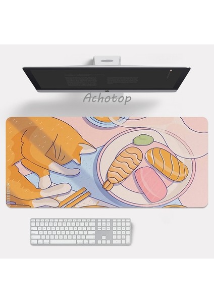 Stil 2 600X300X2MM Büyük Anime Pembe Mousepad Gamer Sevimli Kawaii Xxl Oyun Mouse Pad Kauçuk Otaku Kilitleme Kenar Büyük Moda Dizüstü Dizüstü Sümen (Yurt Dışından)