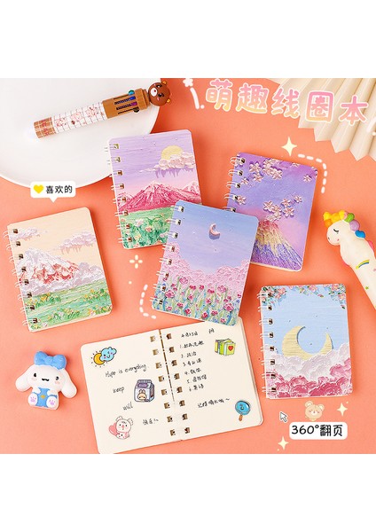 Meteor Yağmuru A7 Gevşek Yaprak Not Defteri Dizüstü Günlüğü Astarlı Defterler Günlükler Kawaii Öğrenci Not Defteri Planlayıcısı Okul Ofis Malzemeleri 85X105 mm 1 Adet (Yurt Dışından)
