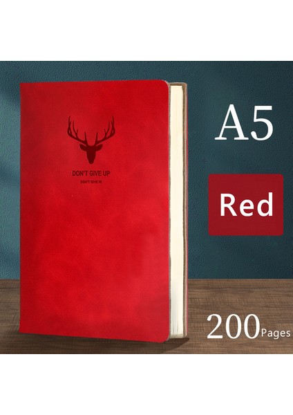 A5 200 Sayfa A5 A4 A5 Günlük Defteri 200 Sayfa Retro Planlayıcısı Ofis Çalışması Iş Not Defteri Yumuşak Deri Günlüğü Not Defteri Okul Malzemeleri Kırtasiye (Yurt Dışından)