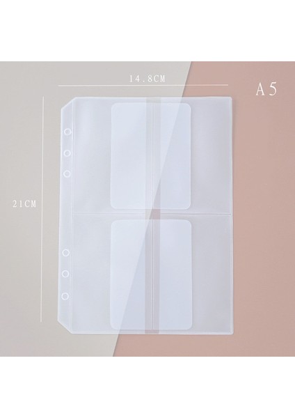 A5 Dört Cepli A7 A4 B5 A5 A6 Etiket Gevşek Yapraklı Saklama Çantası Sınıflandırma Etiket Pvc Saklama Kitabı Etiket Bandı Dizüstü Bilgisayar Aksesuar Çantası (Yurt Dışından)