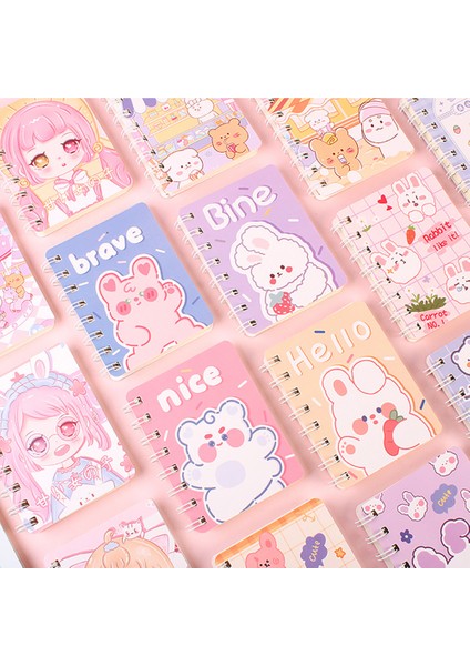 Stylea A7 1 Adet 80 Sayfalık Yaratıcı Karikatür Bobin Kitap Öğrenci Okul Kaynağı Cep Dizüstü Eskiz Defteri Taşınabilir Mini Not Defteri Kawaii Kırtasiye (Yurt Dışından) modelleri