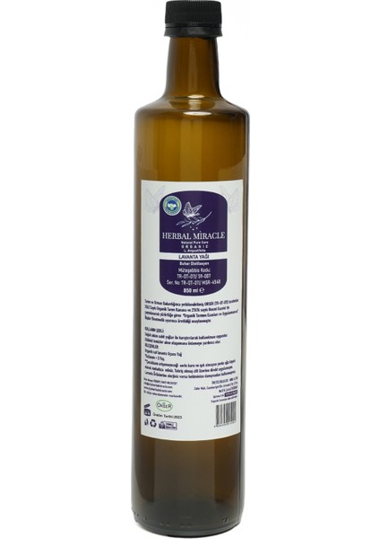 HERBAL MİRACLE ORGANİK LAVANTA YAĞI 850 ML