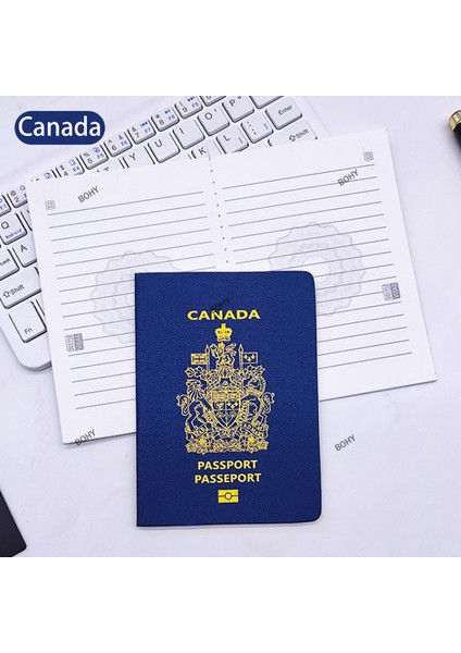 Kanada Hattı Dizüstü 9X12.5 Filme Simülasyon Pasaportlar Mini Cep Not Defteri Hattı Dizüstü Sahne Kawaii 32 Ülke Yaratıcı Hediye Dergisi Kore Kırtasiye (Yurt Dışından)