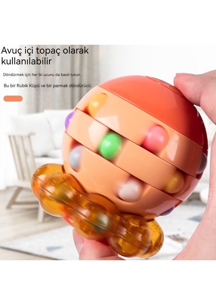 Çocuk Eğitici Çok Fonksiyonlu Ahtapot Rubik Küpü Parmak Ucu Döndürücü Dekompresyon Dönen Top Rubik Küpü (Yurt Dışından) modelleri