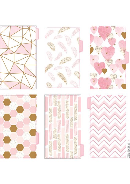2 Paket A5 6-Ring A7 A6 A5 Defter Şeffaf Mavi Pembe (Yurt Dışından)