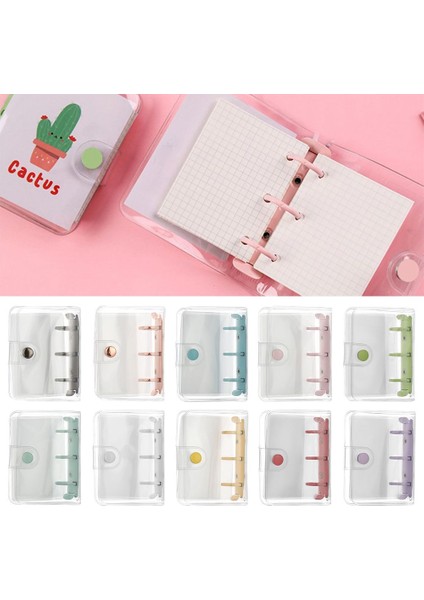 A-Altın Yaratıcı 3 Delik Mini Pvc Gevşek Yaprak Defter Kapağı Dergisi Gezgin Taşınabilir Dizüstü Klip Dolum Aksesuarı Okul Kırtasiye (Yurt Dışından) modelleri