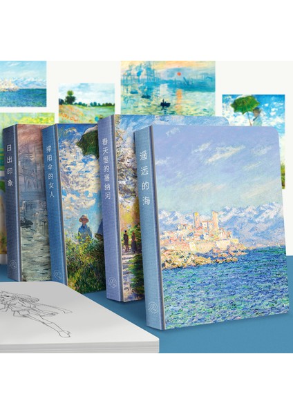 H A6 A6 Estetik Dizüstü Ünlü Resim Monet Hokusai Boş Içinde Dergiler Günlüğü Planlayıcısı Öğrenci Ofis Okul Malzemeleri (Yurt Dışından) fiyatları