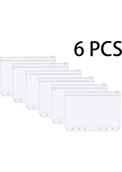 6 Cep A6 A6 Bağlayıcı Bütçe Planlayıcısı Defter Kapakları Klasör A6 Boyutu 6 Delikli Bağlayıcı Cepler Plastik Bağlayıcı Fermuar Para Tasarruf Zarfı (Yurt Dışından)