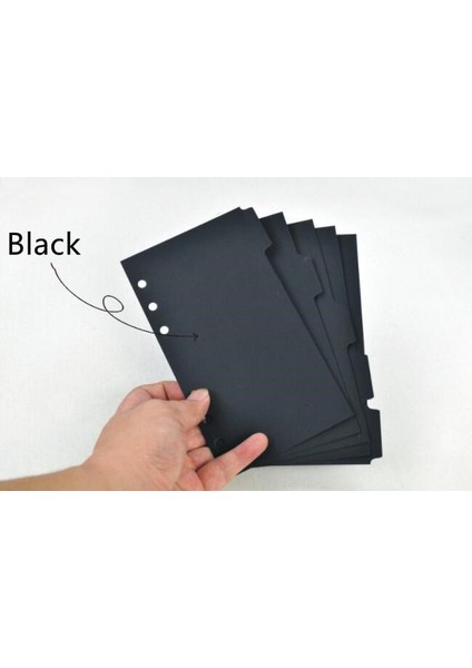 Siyah A5 45 Sayfa A5 A6 Gevşek Yaprak Defter Kağıdı Dolum Spiral Ciltleyici Dizin Iç Sayfa Günlük Aylık Haftalık Ajanda (Yurt Dışından)