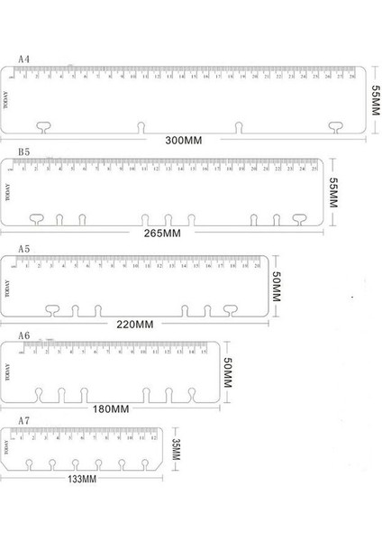Şerit A5 Cetvel A4 B5 A5 A6 A7 Pp Mat Buzlu Planlayıcısı Gündem Dokibook 6 Delik Gevşek Yaprak Spiral Defter Organizatör (Yurt Dışından)