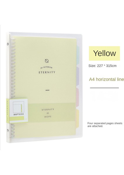 A4 Sarı B5 A4 A5 Yüksek Kaliteli Ciltli Defter Gevşek Yaprak Spiral Defter Kağıt Günlüğü Çıkarılabilir Basit Kalınlaşmış Bobin Kabuk Defter (Yurt Dışından)