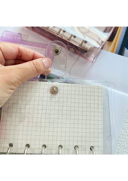 Sadece Kapak A7 A7 Işıltılı Mavi Mor Pembe Bling Binder Defter Kapağı Günlüğü Gündem Planlayıcısı Kağıt Kapağı Okul Kırtasiye (Yurt Dışından) fırsatları