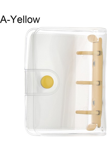 A-Sarı Yaratıcı 3 Delik Gevşek Yaprak Dolum Defter Kapağı Mini Dosya Klasörü El Hesabı Günlüğü Halka Bağlayıcı Iç Sayfalar Günlüğü Kitap Taşınabilir (Yurt Dışından)