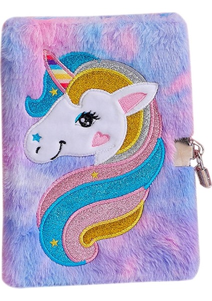 Menekşe Defter Kilidi Öğrenci Günlüğü Peluş Sevimli Süt Güzel Kız Defterler Unicorn Kapak Karikatür Not Defteri Malzemeleri Çocuk Kız (Yurt Dışından) fiyatları