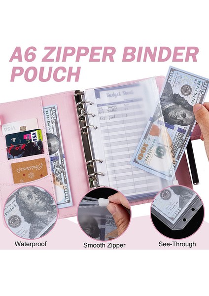 2 Adet Etiket Yeni 6 Delik Bağlayıcı Cepler Plastik Bağlayıcı Fermuar Para Tasarrufu Zarf A6 Bağlayıcı Bütçe Planlayıcısı Defter Kapakları Klasör Renkli (Yurt Dışından) indirimleri