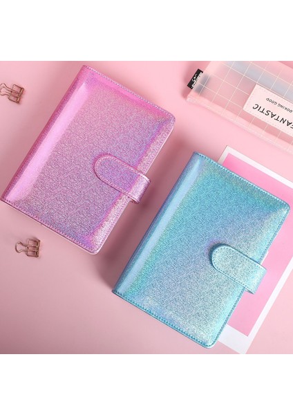 Lazer Yıldız Pembe A6 A6 Fransa Bütçe Bağlayıcı Lazer Deri Defter Planlayıcısı Organizatör 8 Fermuarlı Cepler 2 Adet Fransız Alfabesi Çıkartmalar Dropshipping (Yurt Dışından) indirimleri