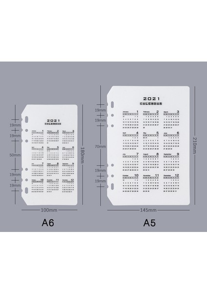 Pp Takvim 1pc A5 Aylık/haftalık/günlük Spiral A6 A5 A7 B5 A4 Halkalı Defter Günlük Kağıdı, Filofax Düzenleyici Dolgu (Yurt Dışından)