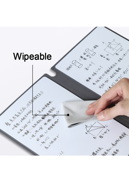 D A5 Beyaz Tahta Dizüstü Deri Not Ücretsiz Beyaz Tahta Kalem Silme Bezi Yeniden Kullanılabilir Haftalık Planlayıcısı Taşınabilir Şık Ofis Rocketbook (Yurt Dışından)